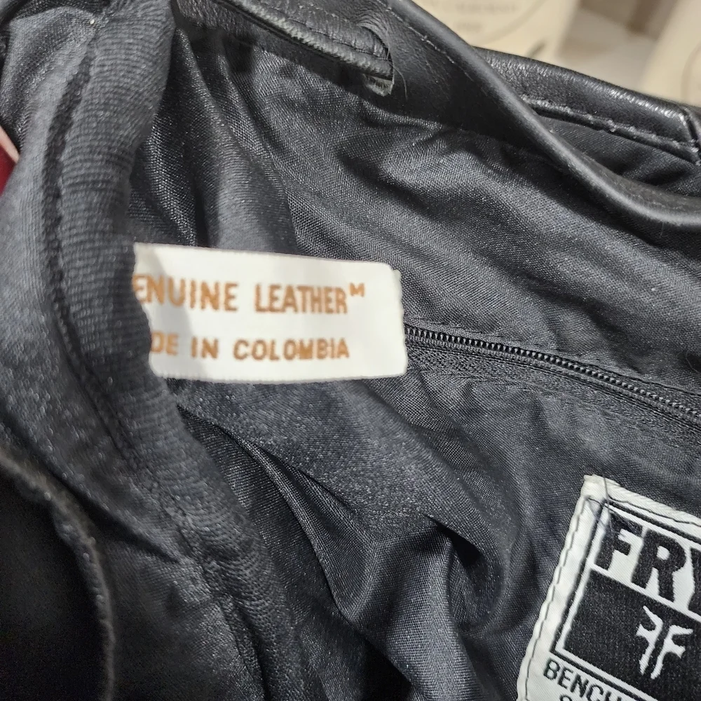 FRYE BLACK LEATHER BACKPACK